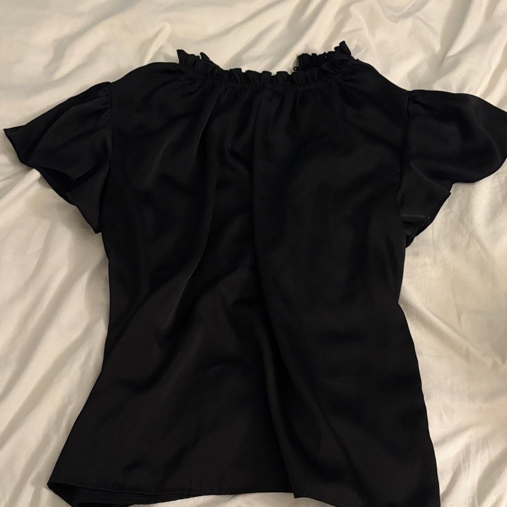 Silky ruffled blouse